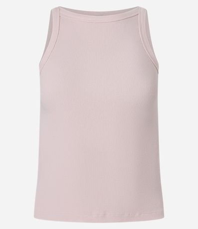 Blusa Musculosa Acanalada en Rib de Algodón