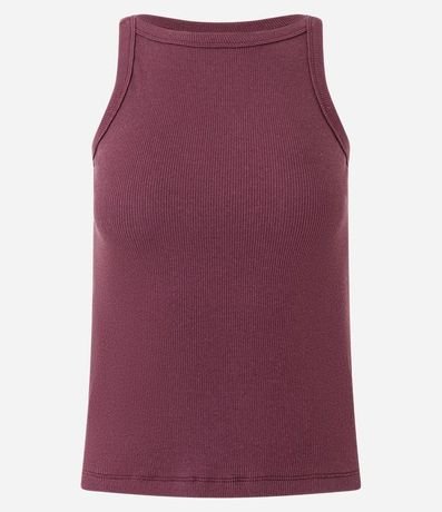 Blusa Musculosa Acanalada en Rib de Algodón 6