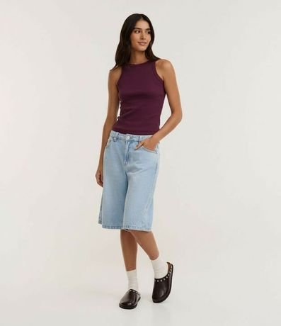 Blusa Musculosa Acanalada en Rib de Algodón 6