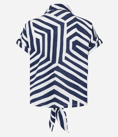 Blusa Sastrería en Piquet con Estampado Geométrico 3