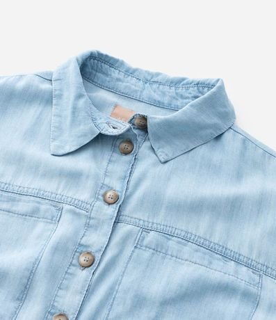 Camisa en Jeans con Bolsillos Delanteros Curve & Plus Size 8