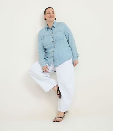Camisa en Jeans con Bolsillos Delanteros Curve & Plus Size 2
