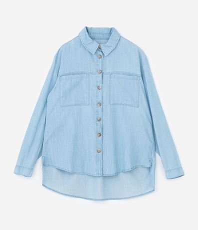Camisa en Jeans con Bolsillos Delanteros Curve & Plus Size 4