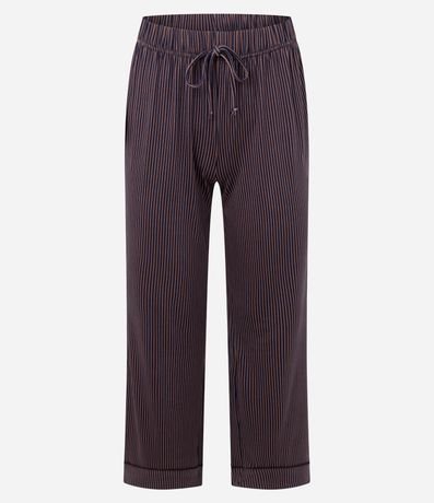 Pijama Femenina Larga Americana Toque Suave Listrado 7