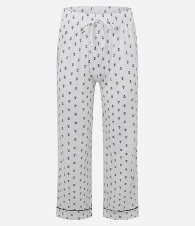 Pijama Femenina Larga Modelo Americano con Estampa Tipo Gravataria 8