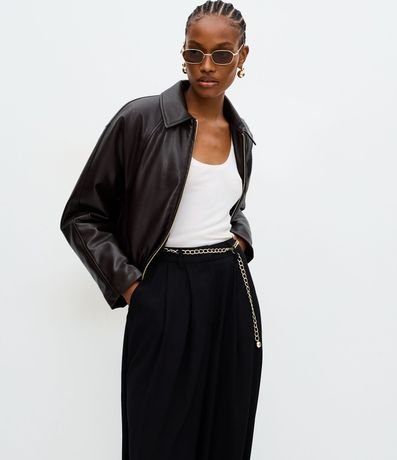 Pantalón Aladim Sastre con Pliegues y Cinturón de Cadena 2