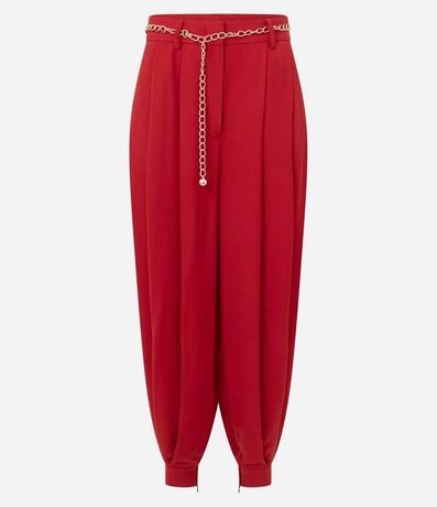 Pantalón Aladim Sastre con Pliegues y Cinturón de Cadena 7