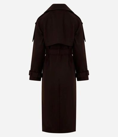 Trench Coat em Polyvelour com Faixa para Amarração 9