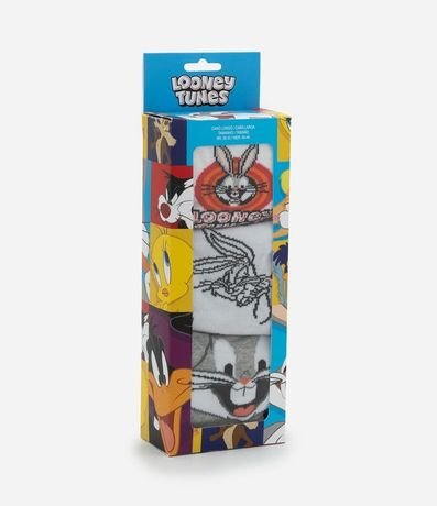 Kit 03 Media Caña Larga en Algodón con Estampa de Bugs Bunny 7