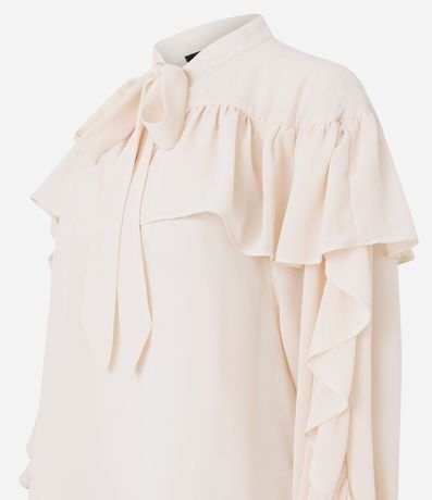 Blusa en Chiffon con Volados y Lazo Delantero 6