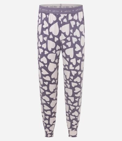 Pijama Larga en Peach Touch con Estampa de Corazón 7