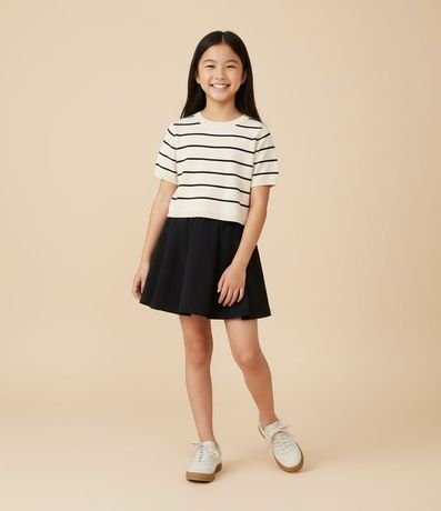 Remera Infantil en Jacquard Listrado – Talle 5 a 14 años