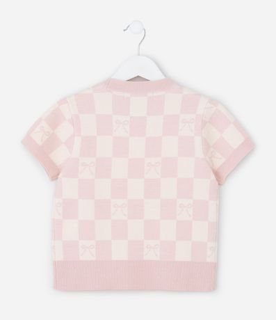 Remera Infantil en Jacquard de Cuadros con Moñitas – Talle 5 a 14 años 3