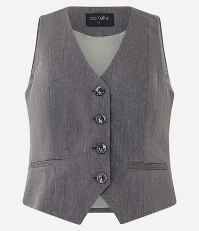 Chaleco Sastrería con Escote en V y Abotonado Delantero 4