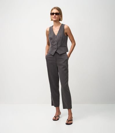 Chaleco Sastrería con Escote en V y Abotonado Delantero 2