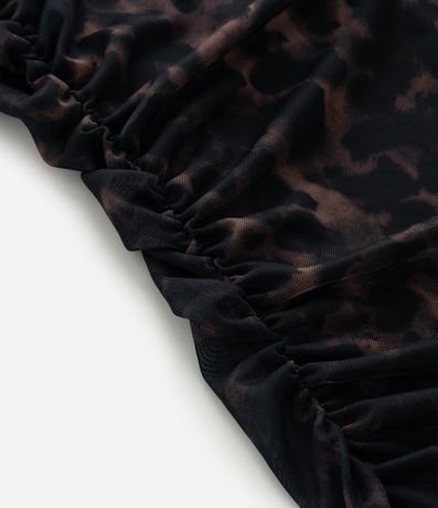 Vestido Largo en Tule con Estampado Animal Print  Curve & Plus Size 8