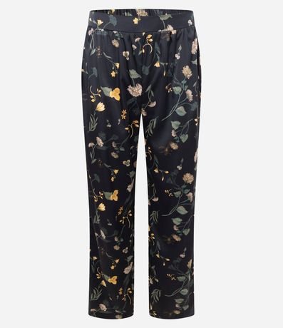 Pijama Larga Americana en Satén con Estampa Floral 7