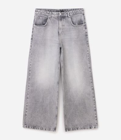 Pantalón Mega Baggy en Jeans con Bordado Localizado 5
