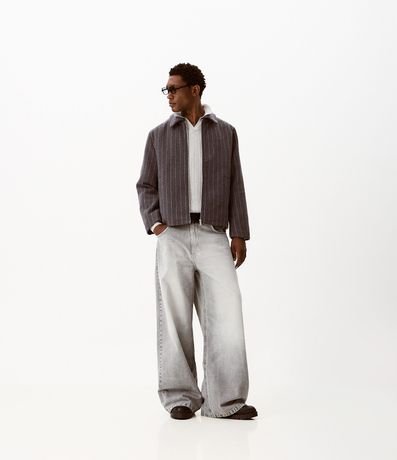 Pantalón Mega Baggy en Jeans con Bordado Localizado 1