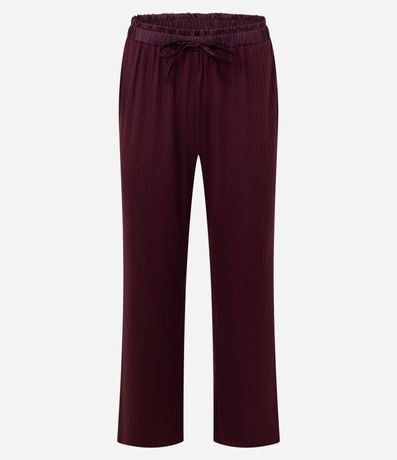 Pijama Largo Rib Modelo Americano con Cintura Satinada 8
