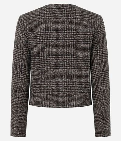 Casaqueto con Textura Chevron y Abotonado Delantero 8