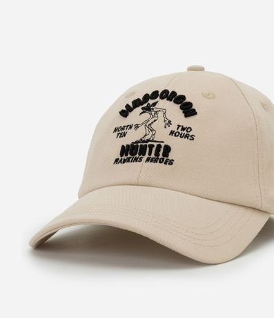 Gorra en Sarga con Estampa Bordada Demogorgon 4