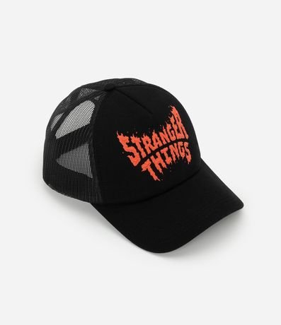 Gorra Trucker en Sarga con Estampa Stranger Things