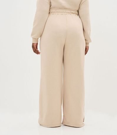 Pantalón Wide Leg de Algodón Deportiva con Abertura Lateral Curve & Plus Size 4