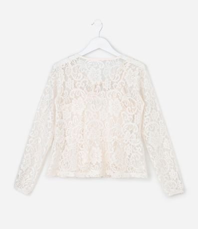 Remera Infantil en Encaje con Lacitos Delanteros – Talle 5 a 14 años 3