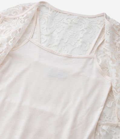 Remera Infantil en Encaje con Lacitos Delanteros – Talle 5 a 14 años 6