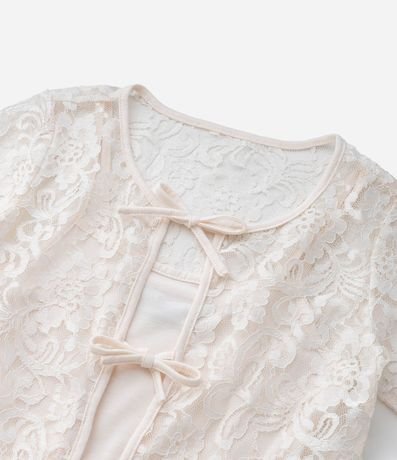 Remera Infantil en Encaje con Lacitos Delanteros – Talle 5 a 14 años 8