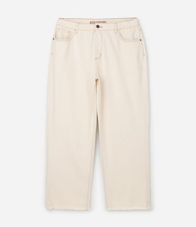 Pantalón Recto en Sarga con Terminación Deshilachada Curve & Plus Size 7