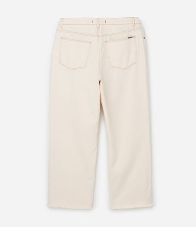 Pantalón Recto en Sarga con Terminación Deshilachada Curve & Plus Size 8