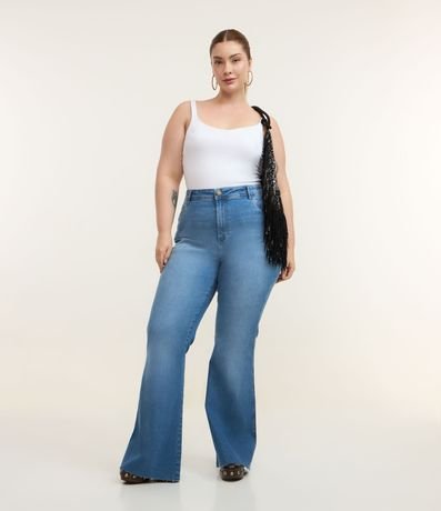 Pantalón de jean Flare con Elastano Curve & Plus Size