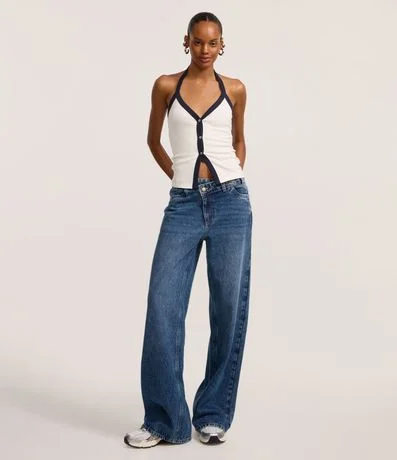 Blusa Frente Única en Rib con Botones 2