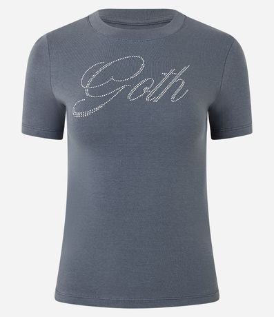 Remera en Algodón con Aplicaciones Goth 5