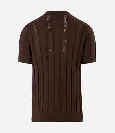 Camisa Cuello Polo con Cremallera en Algodón Texturizada 2