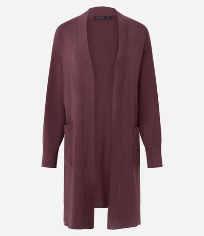 Cardigan Alargado en Punto con Bolsillos 5