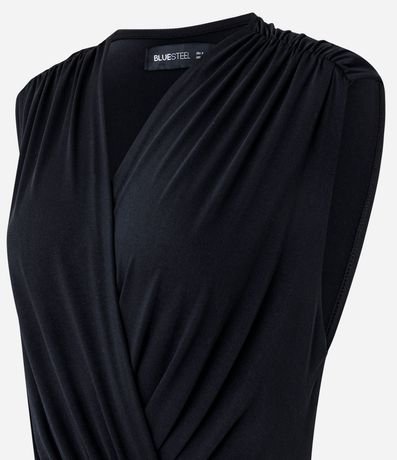 Body con Escote V Traspasado y Hombreras 5