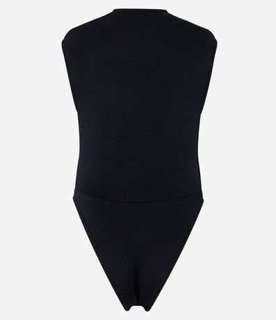 Body con Escote V Traspasado y Hombreras 6