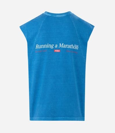 Musculosa Boxy Desteñida en Algodón con Estampa Lettering 6