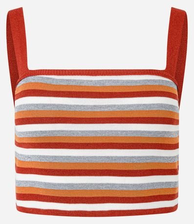 Blusa en Punto con Estampado de Rayas 5