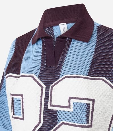 Remera Polo en Punto Sportcore con Lettering 82 2