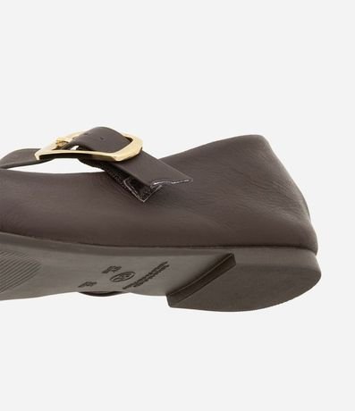 Zapatilla de Cuero con Hebilla Quadrada 4