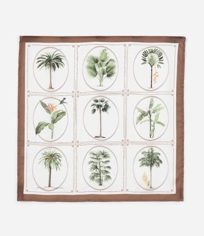 Pañuelo Satinado con Estampa Botánica 2