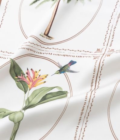 Pañuelo Satinado con Estampa Botánica 3