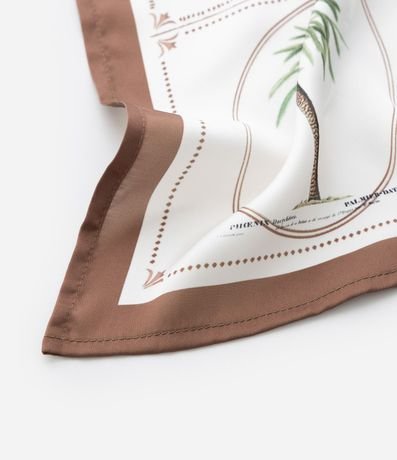 Pañuelo Satinado con Estampa Botánica 4