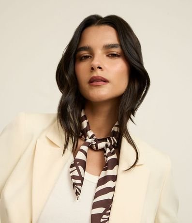 Pañuelo de Satén con Estampado de Zebra 5