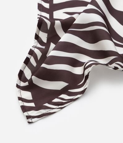 Pañuelo de Satén con Estampado de Zebra 4