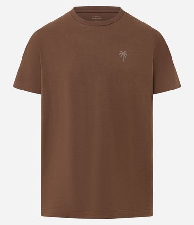 Remera Comfort en Algodón con Estampa de Palmeras 5